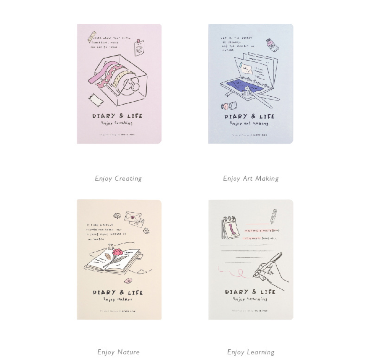 Diary & Life Creative Notebook (4 Types)