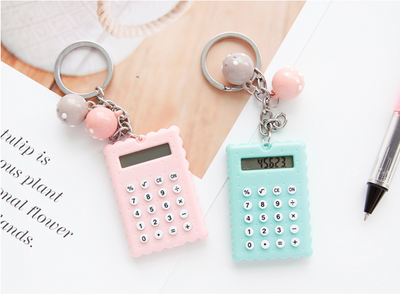 Kawaii Mini Calculator Keyring