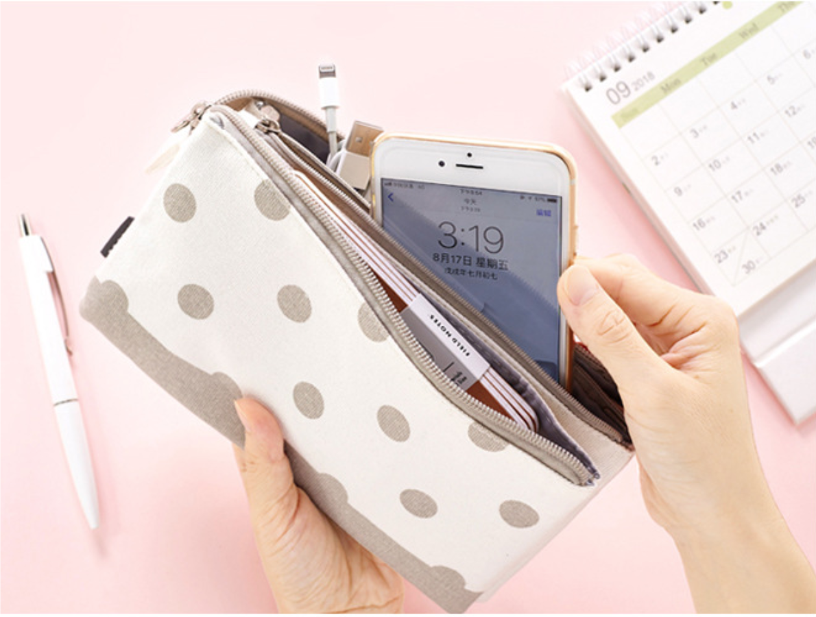 Extra Large Canvas Pencil Case