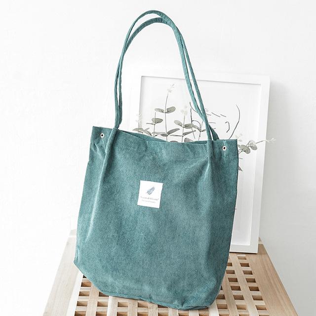 Korean Style Corduroy Tote Bag (6 Colors)