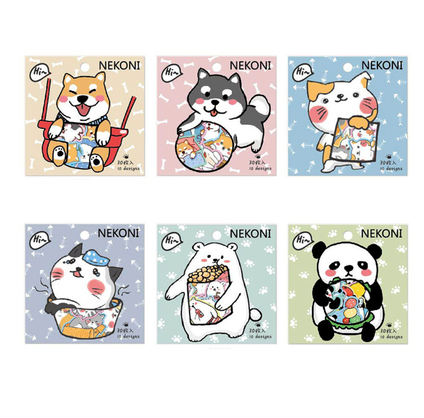 Nekoni Animal Stickers