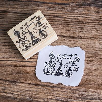 Science Lab Wooden Stamps