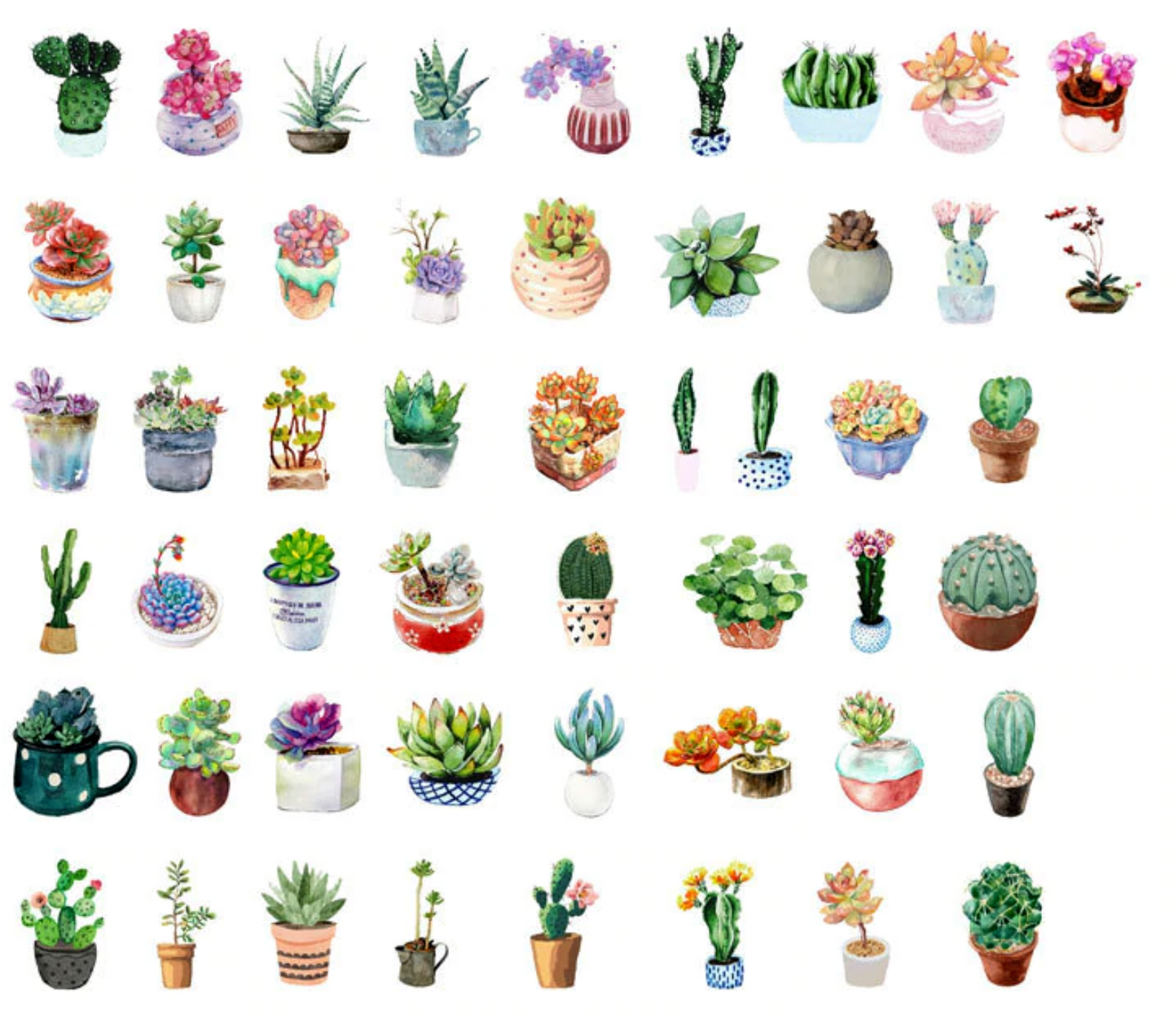 Pot Plant Paper Stickers