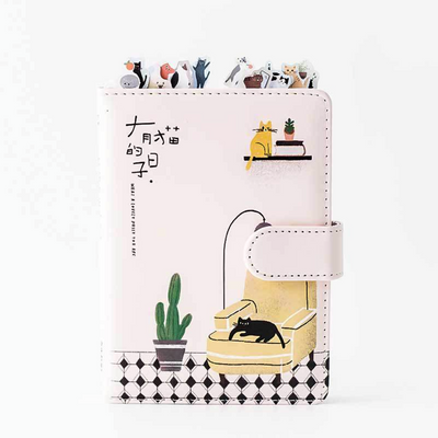 'Home Is Where the Cat Is' Leather Diary Planner A6 Binder
