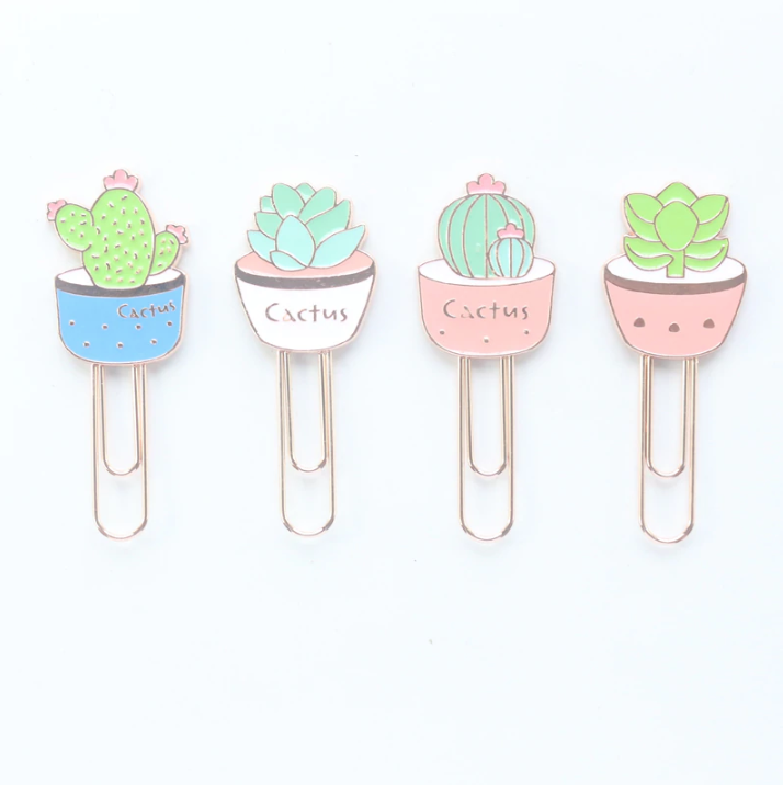 Potted Cactus Paper Clips