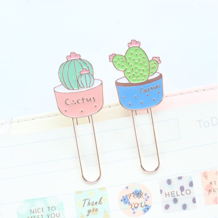 Potted Cactus Paper Clips