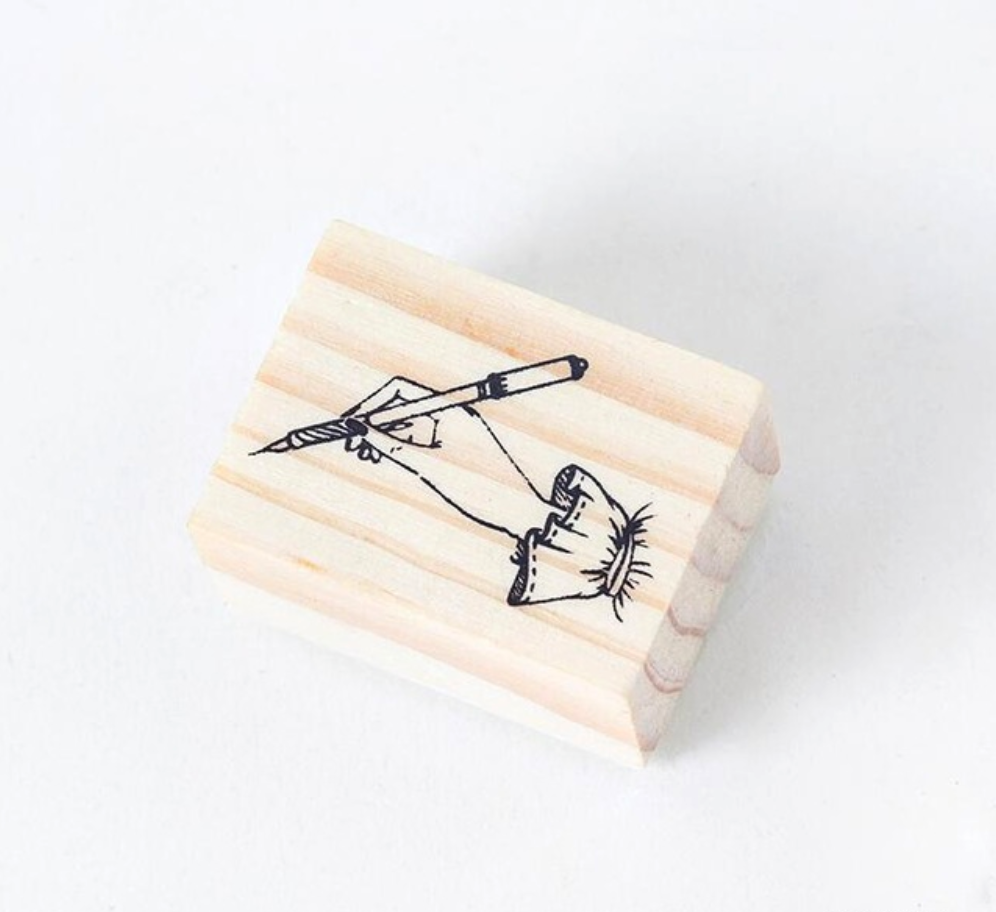 Hand Gesture Wooden Stamp