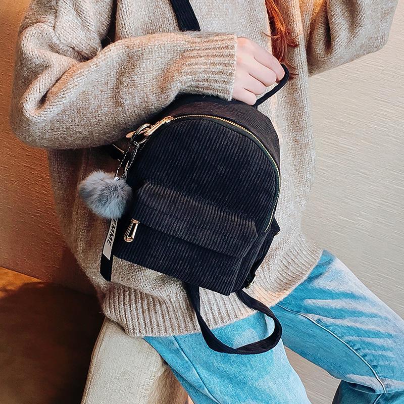 Compact Corduroy Mini Backpack