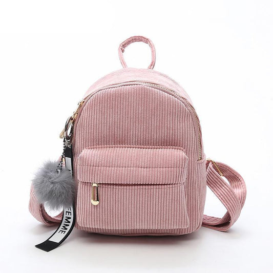 Compact Corduroy Mini Backpack