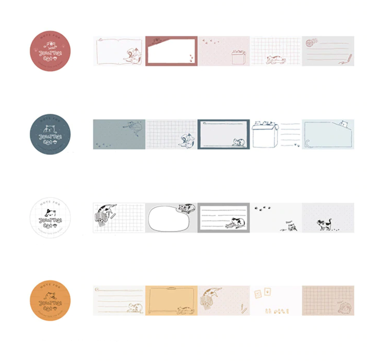Journaling Cat Masking Tape