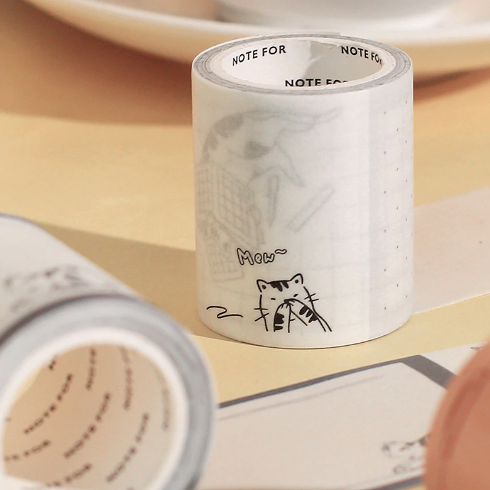 Journaling Cat Masking Tape