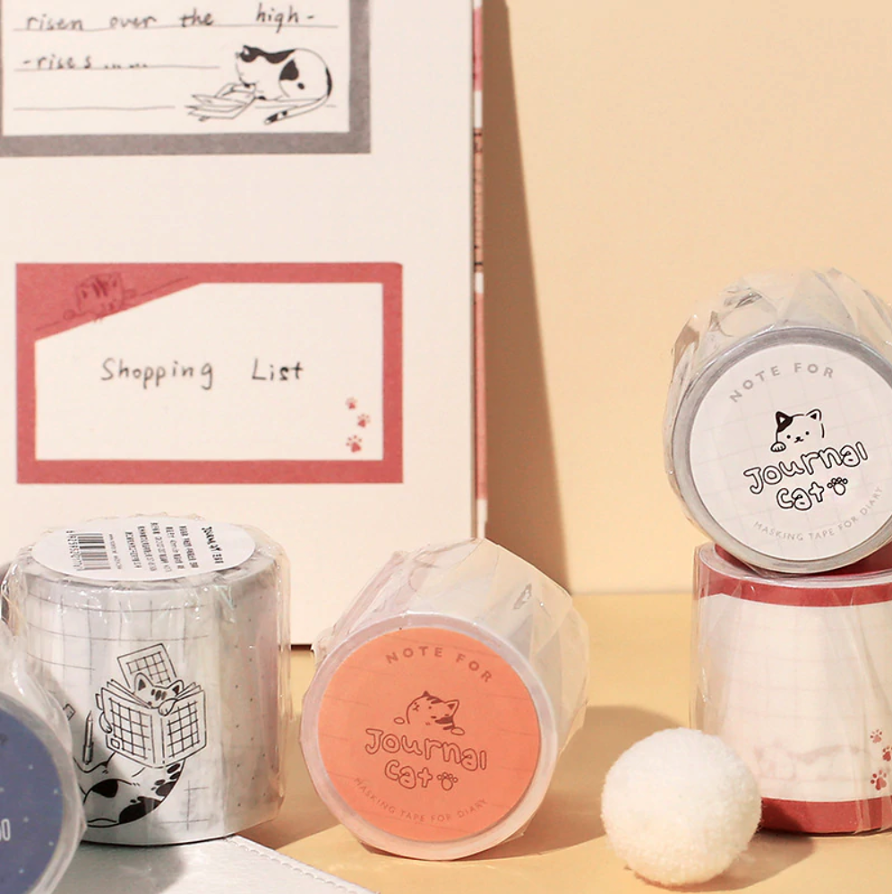 Journaling Cat Masking Tape