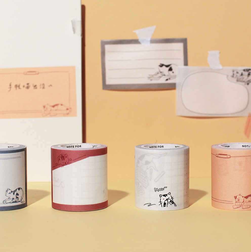 Journaling Cat Masking Tape