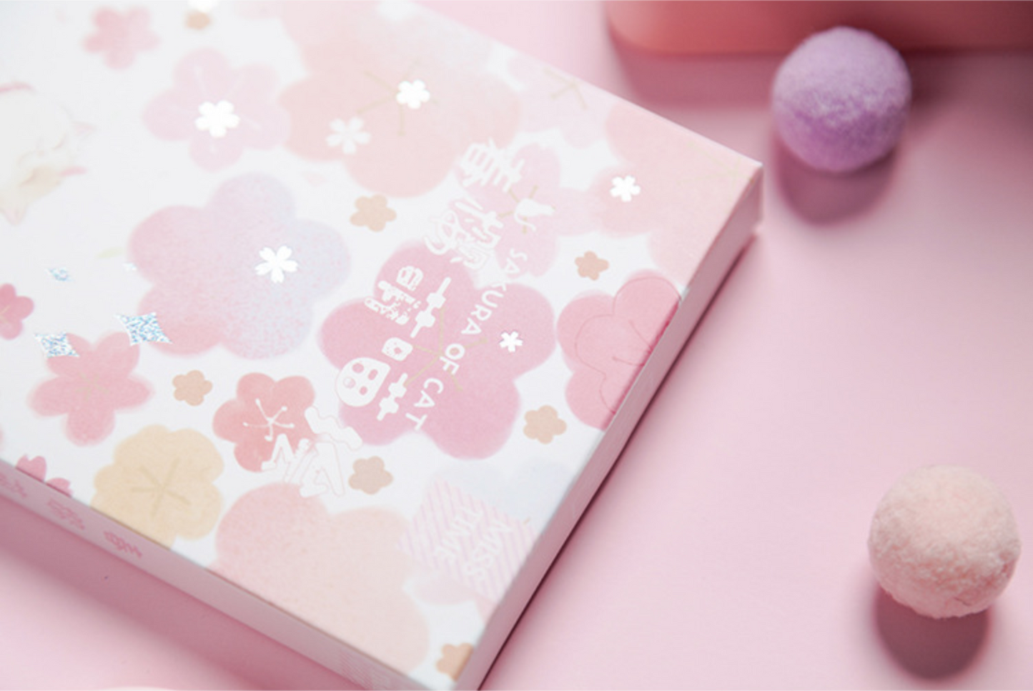 Cat & Cherry Blossom Greeting Cards