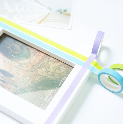 10 Psc Candy Color Decorative Adhesive Tapes