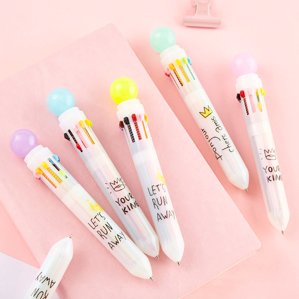 Kawaii Colored Ballpoint Pens Bolígrafo Multicolor Writing pen