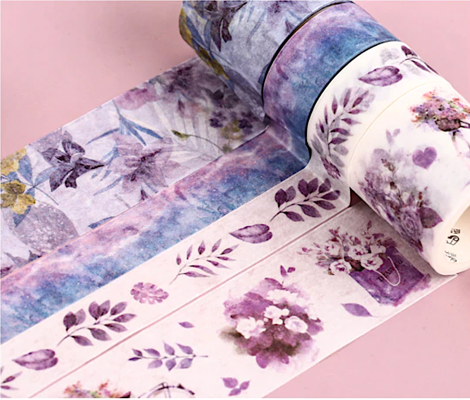 Vintage Purple Masking Tape Set