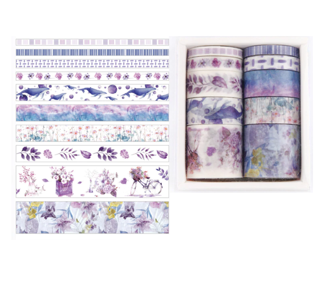 Vintage Purple Masking Tape Set