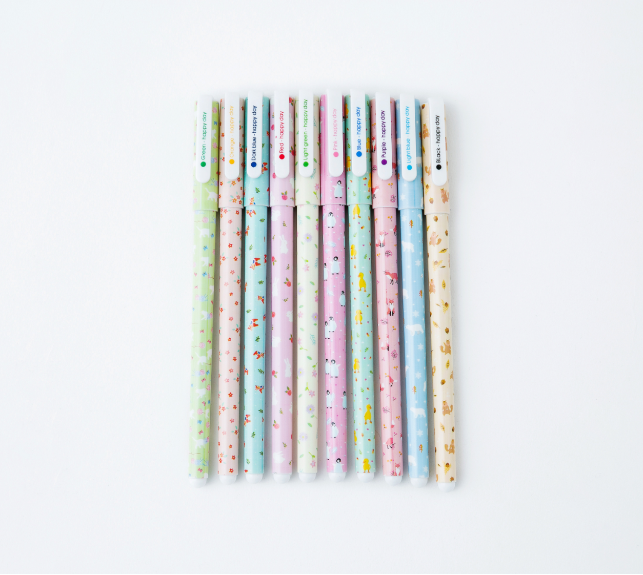 Kawaii Animal Color Gel Pens 10-Pack