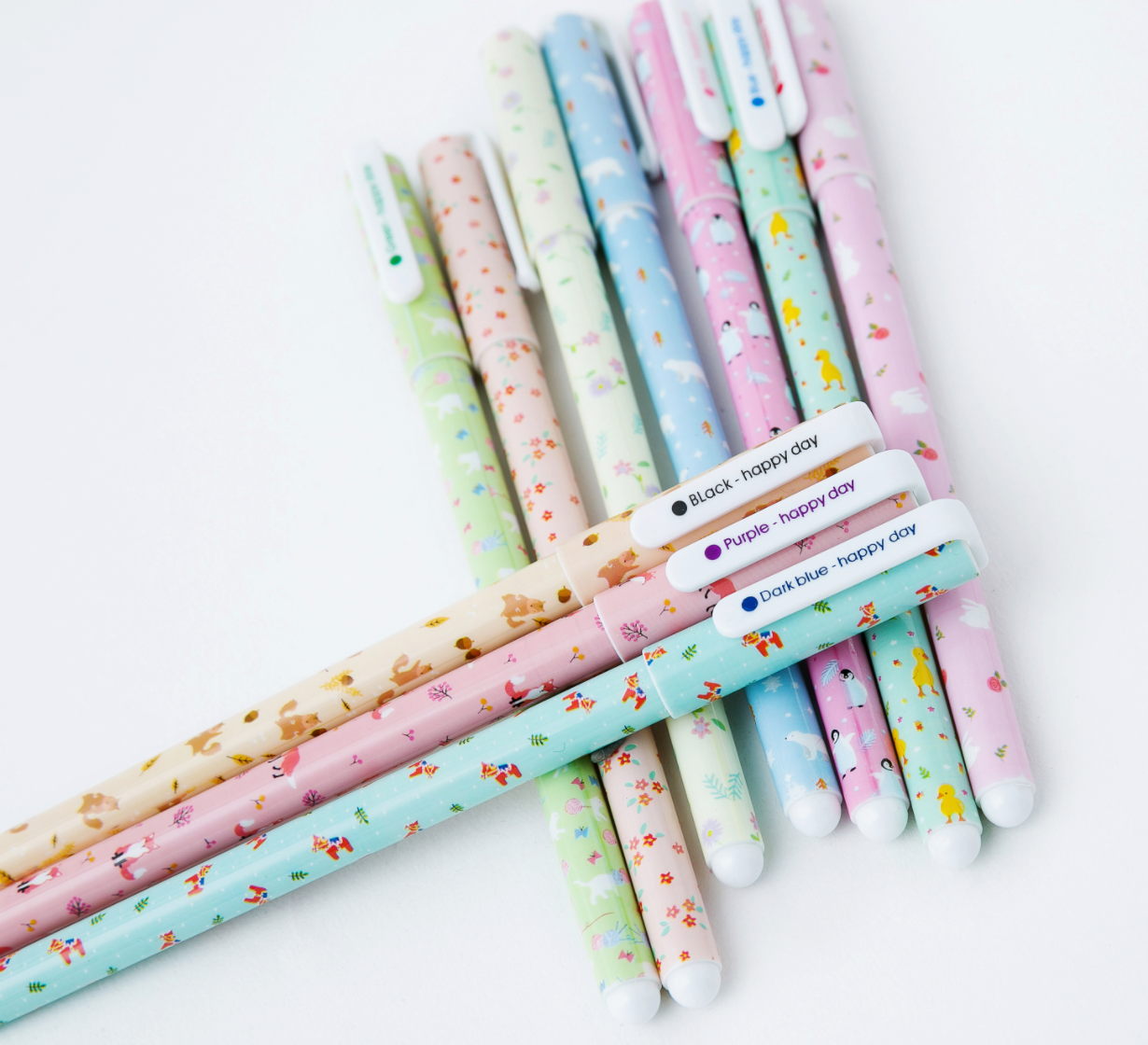Kawaii Animal Color Gel Pens 10-Pack