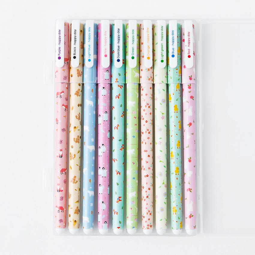 Kawaii Animal Color Gel Pens 10-Pack