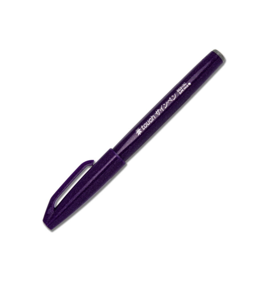 Pentel Fude Touch Brush Sign Pen - 12 Color Set