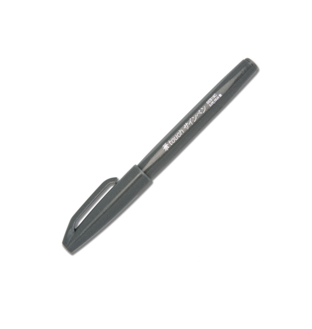 Pentel Fude Touch Brush Sign Pen - 12 Color Set