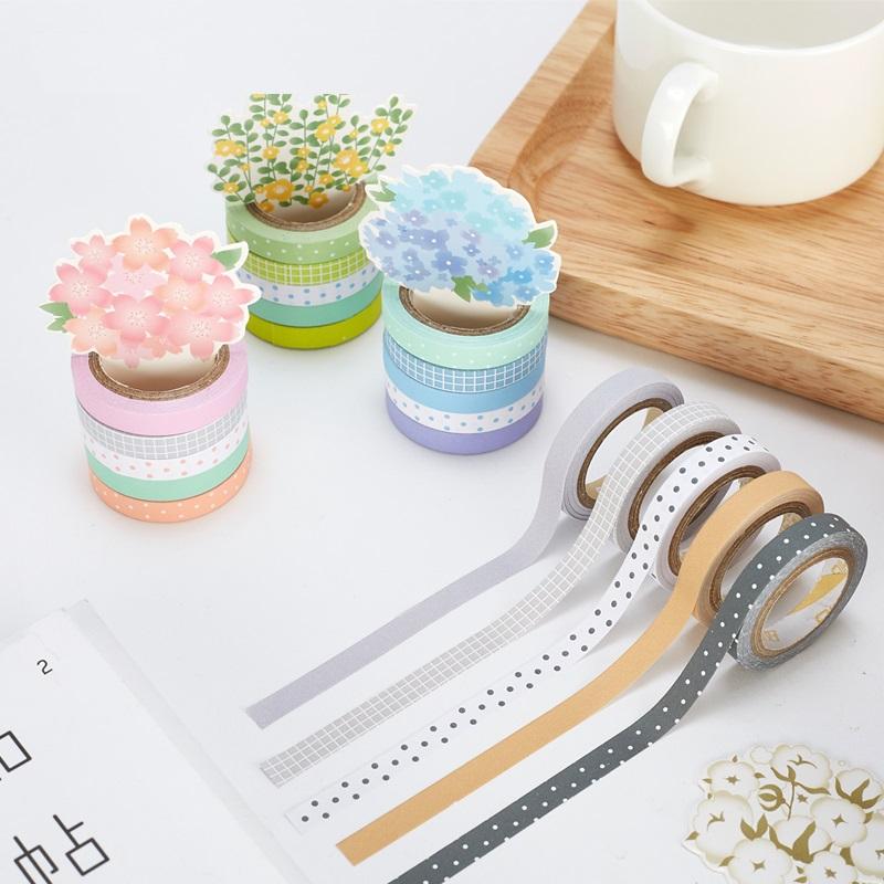 Slim Decorative Washi Tape 5-Pack