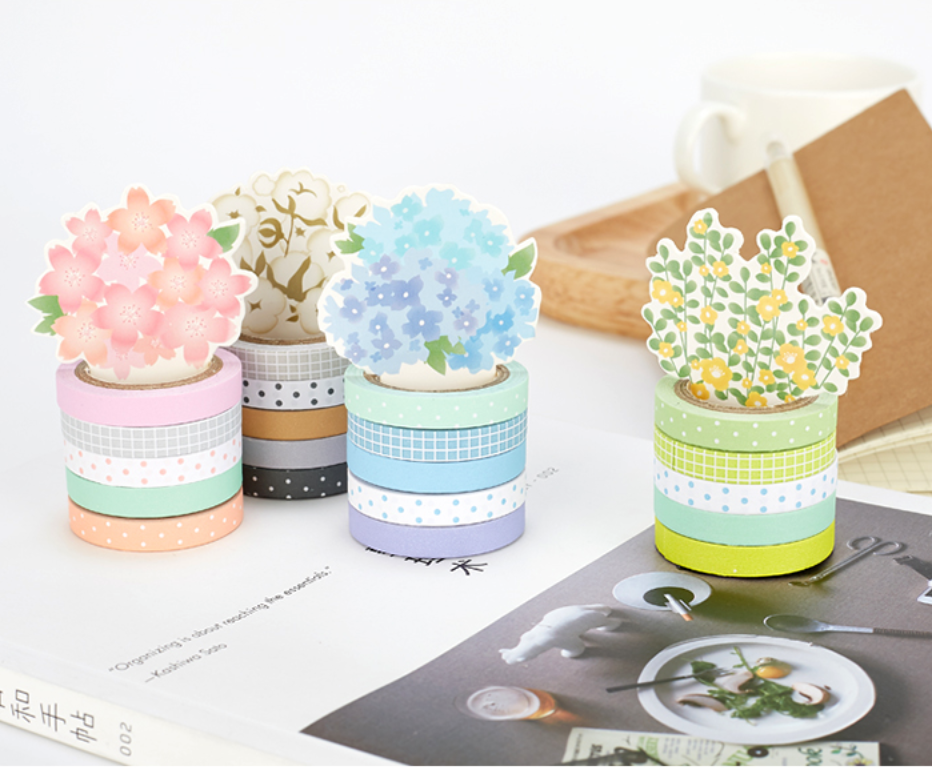 Slim Decorative Washi Tape 5-Pack