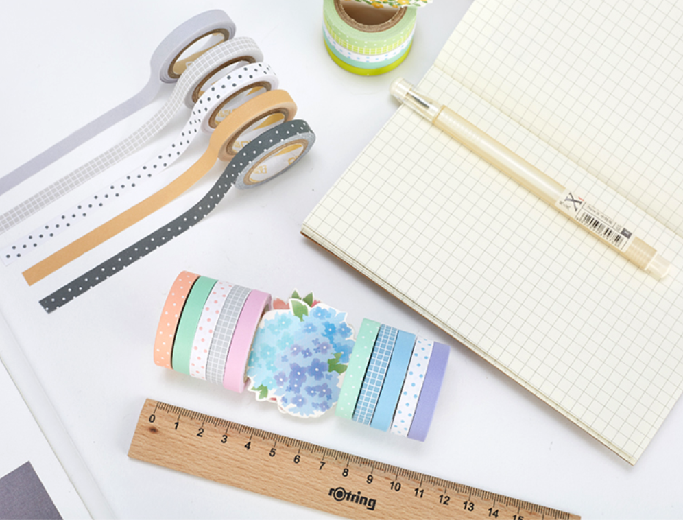 Slim Decorative Washi Tape 5-Pack