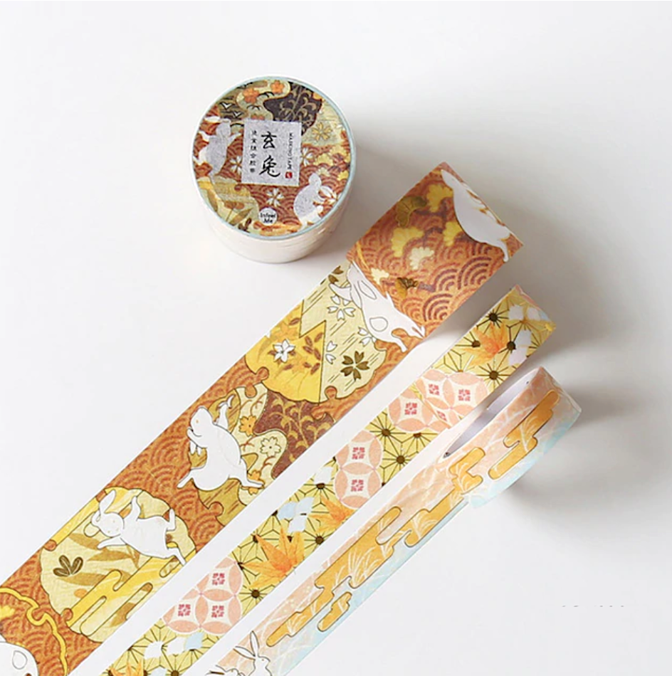Natsu No Kaze Washi Tapes - Happy Rabbit