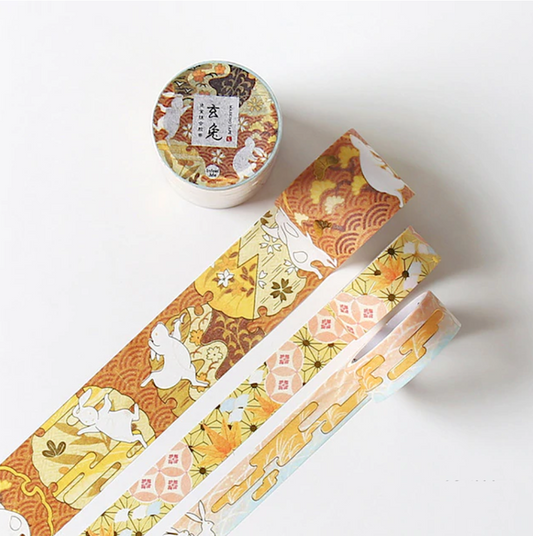 Natsu No Kaze Washi Tapes - Happy Rabbit