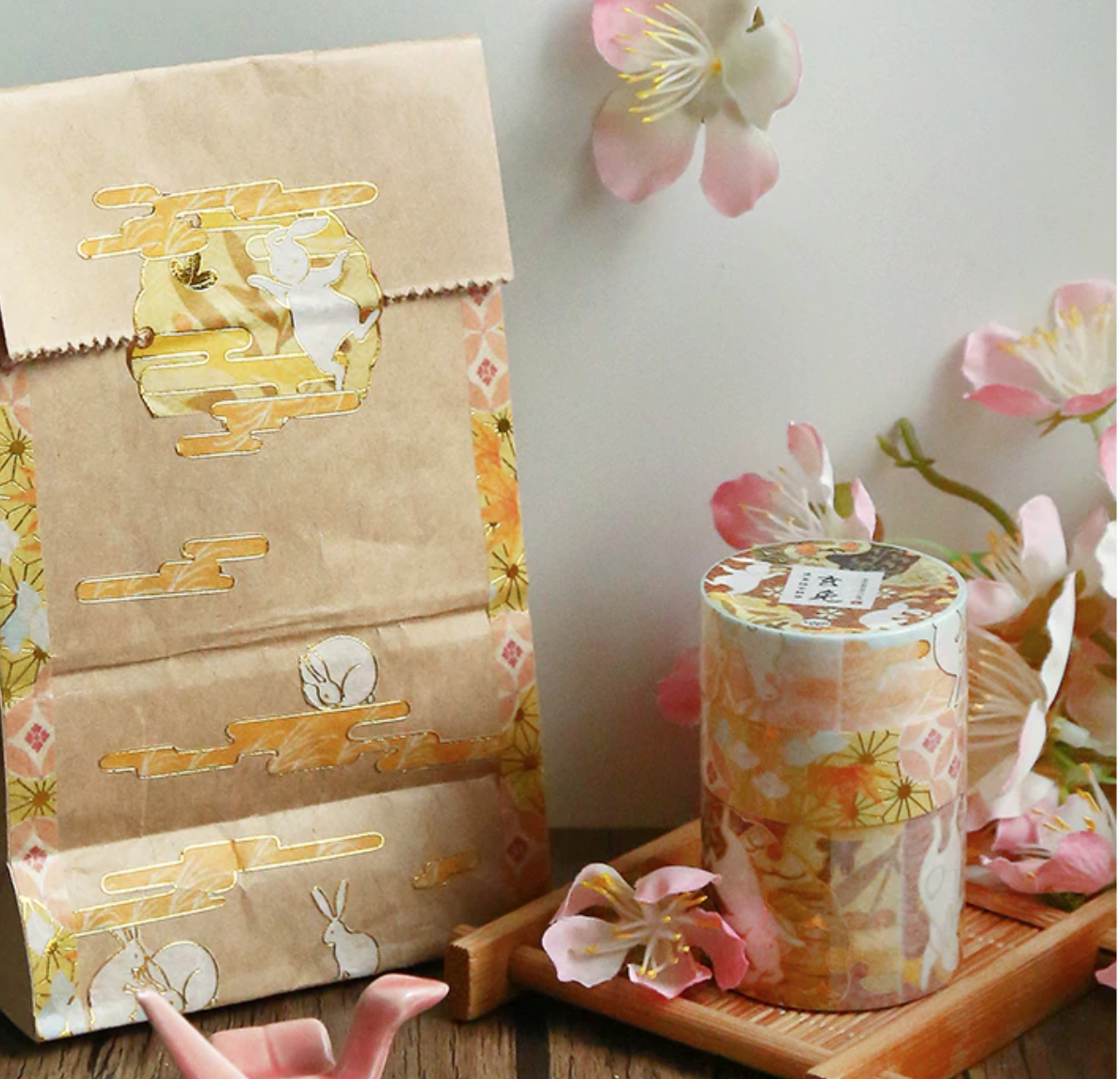 Natsu No Kaze Washi Tapes - Happy Rabbit