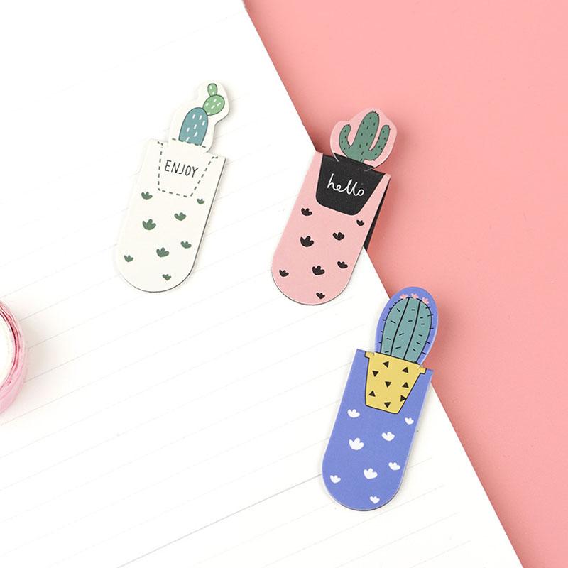 Cactus Magnetic Bookmark Set