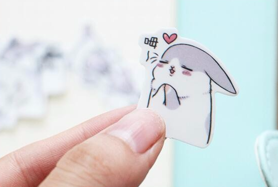 Chubby Rabbit Stickers Set