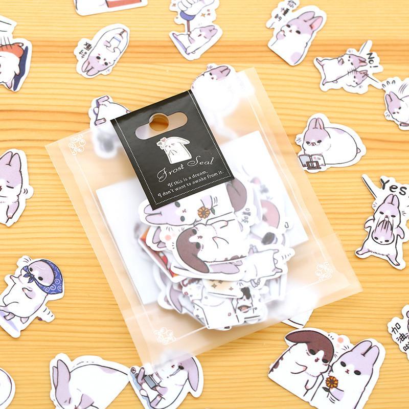 Chubby Rabbit Stickers Set