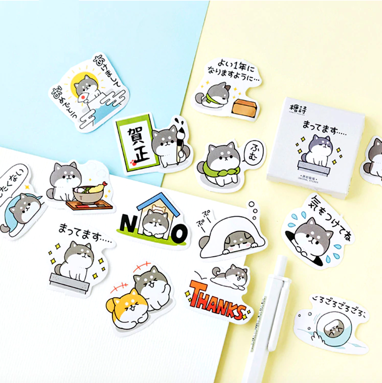 Naughty Husky Paper Stickers