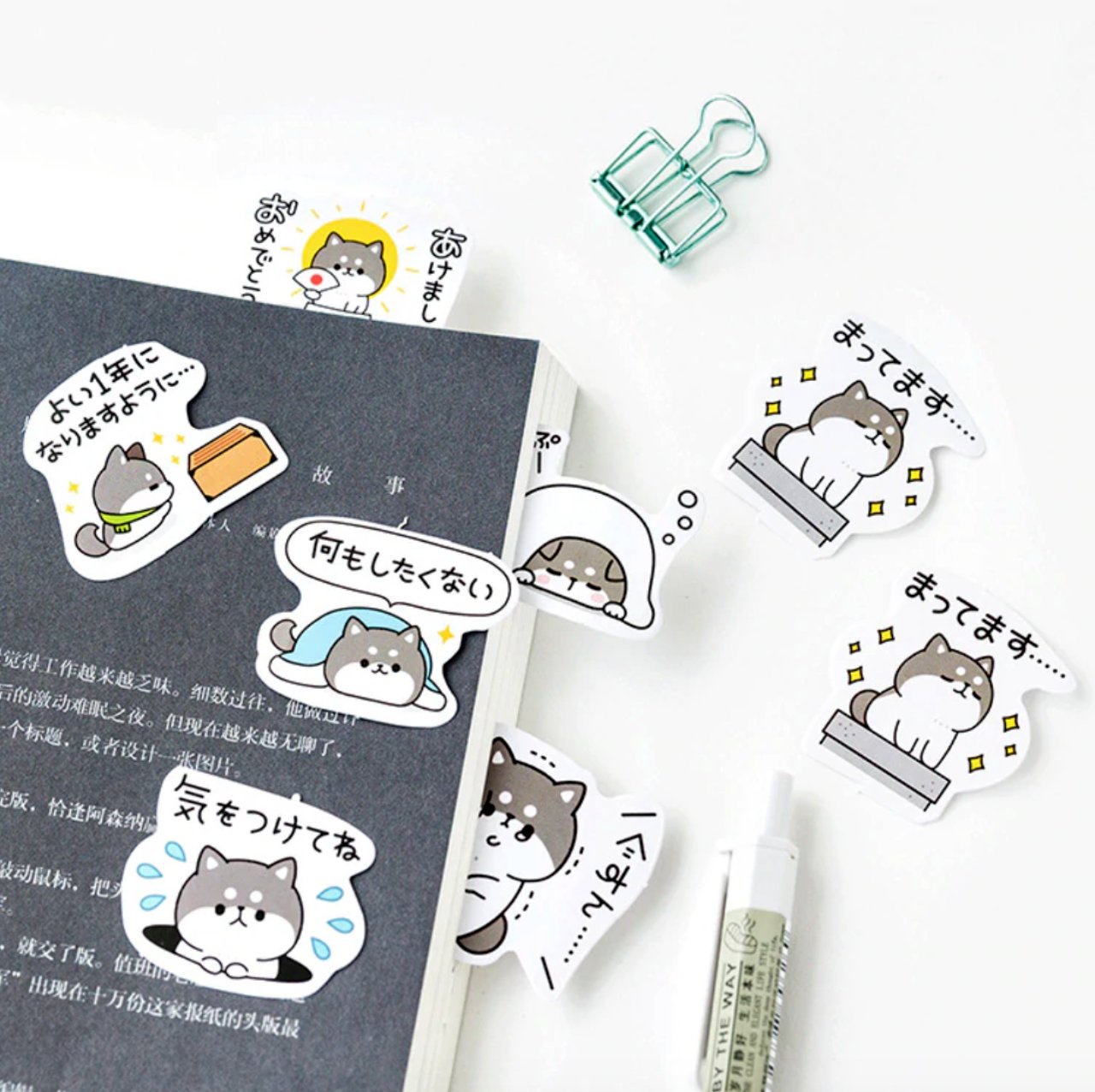 Naughty Husky Paper Stickers