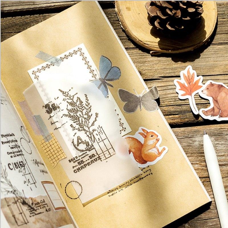 Watercolor Autumn Forest Paper Stickers