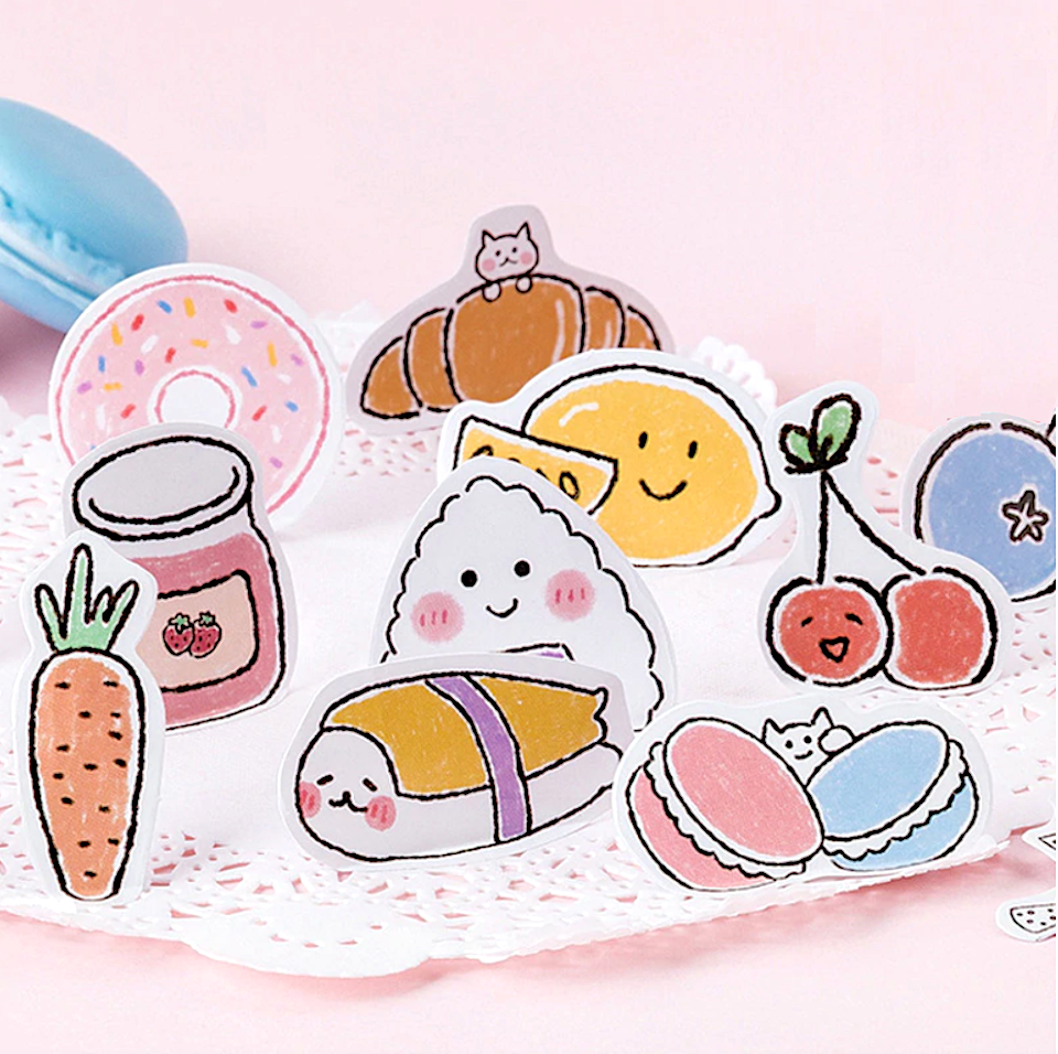 Kawaii Food Paper Stickers