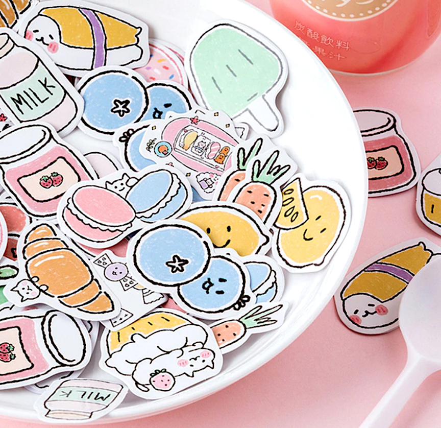 Kawaii Food Paper Stickers