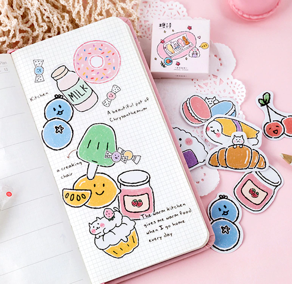 Kawaii Food Paper Stickers