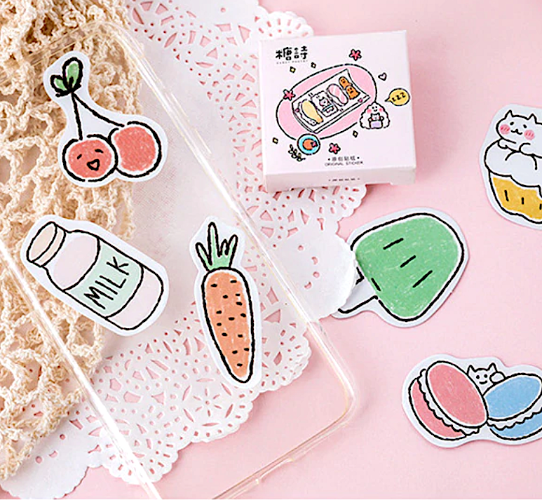 Kawaii Food Paper Stickers