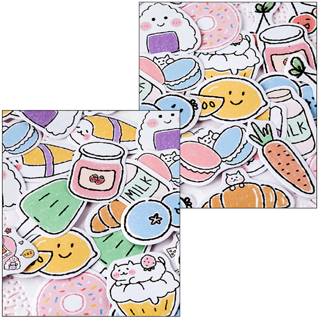 Kawaii Food Paper Stickers