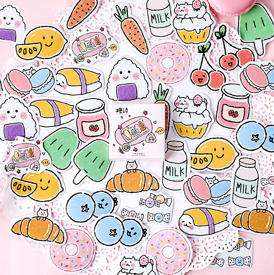 Kawaii Food Paper Stickers