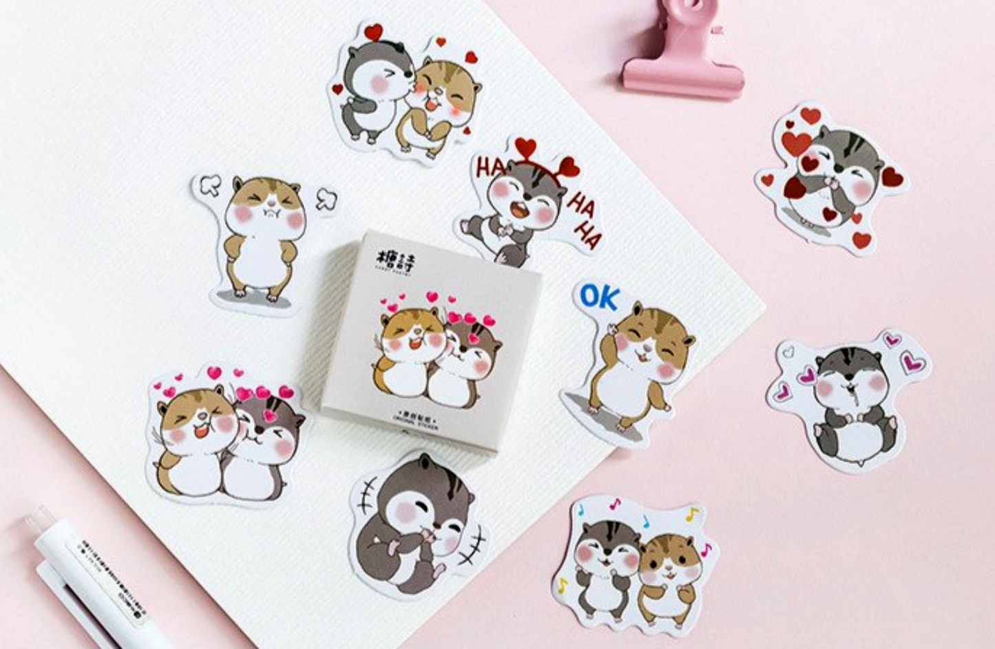 Happy Chipmunk Stickers