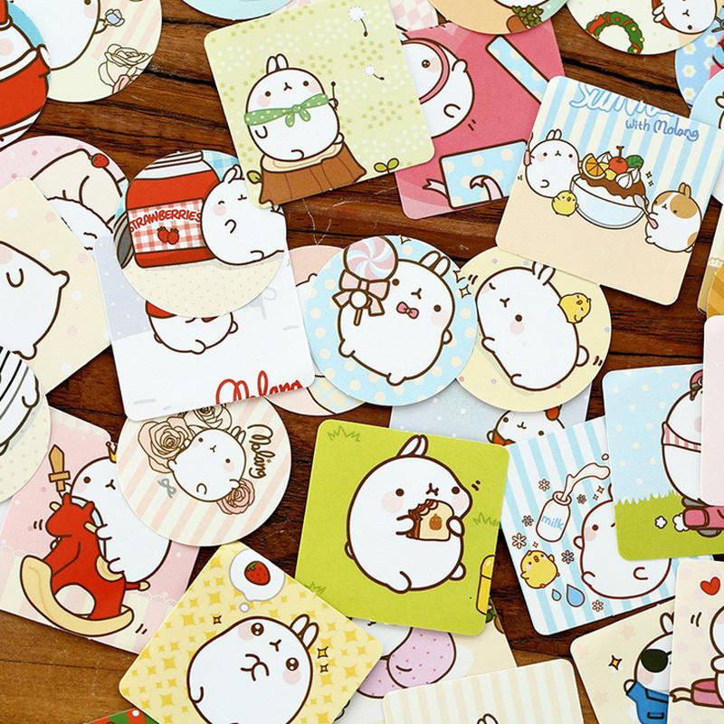 Molang Rabbit Paper Stickers Set