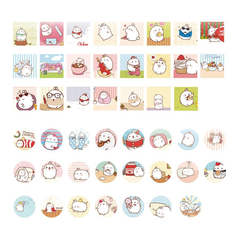 Molang Rabbit Paper Stickers Set