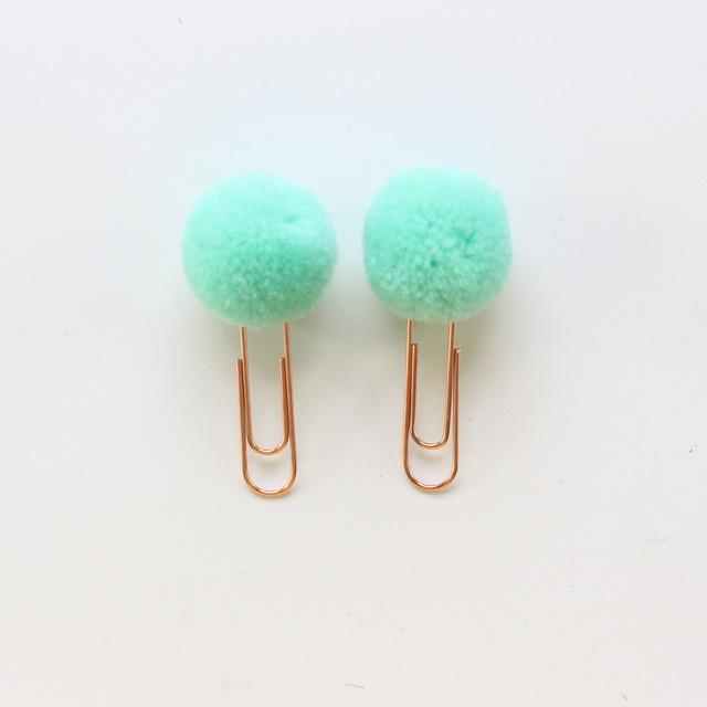 Pom Pom Paper Clips 6-Pack