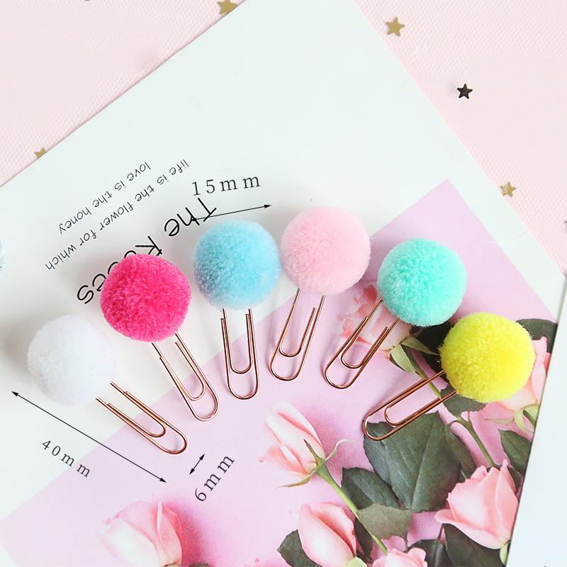 Pom Pom Paper Clips 6-Pack